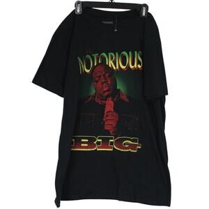 NWT Notorious BIG Biggie Smalls Black Parking Lot Style Rap Tee Mens Large